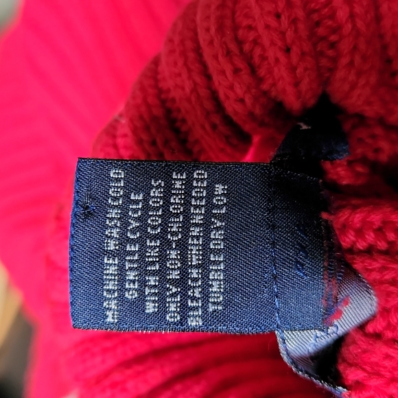 Karen Scott, Women's S, Red, Tutrleneck Sweater, Cable Front Design - Picture 8 of 8